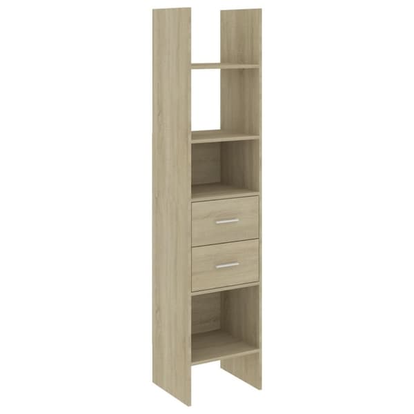 vidaXL Bokhylla sonoma-ek 40x35x180 cm konstruerat trä
