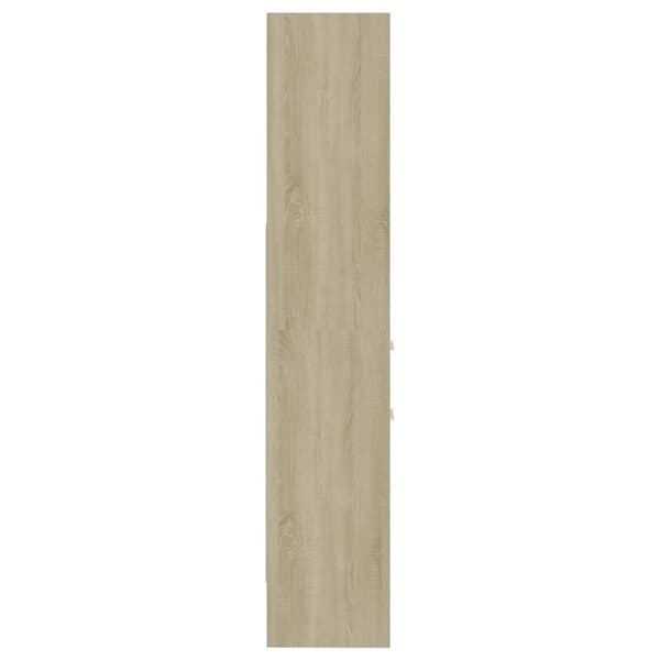 vidaXL Kirjahylly valkoinen ja Sonoma-tammi 40x35x180 cm tekninen puu