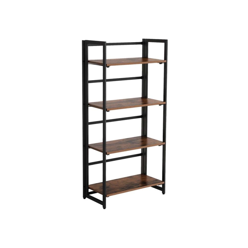 Segenn's Oxford Bookshelf - Hylla - vikbar hylla - Metall - Trä - Brun - 125x60x30