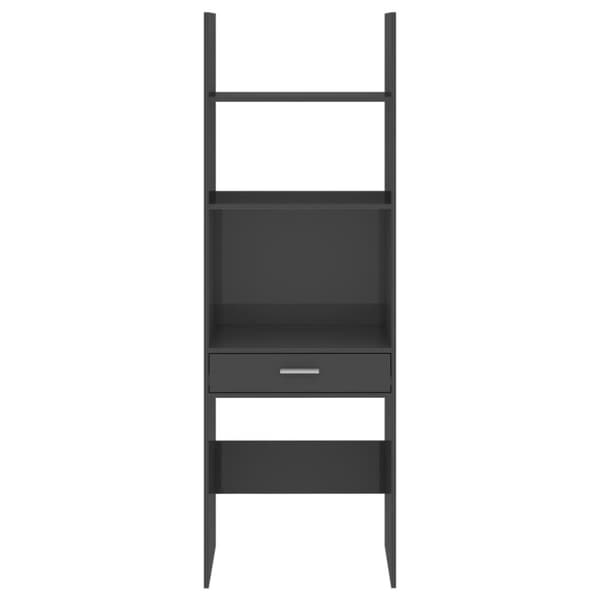 vidaXL bogskab 60x35x180 cm spånplade højglans grå