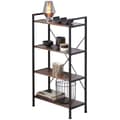 Miniatyrbillede 9 af 10: Reol Leeds 67,5 x 31,5 x 121,5 cm - Industrielt mørkt træ, rustikt