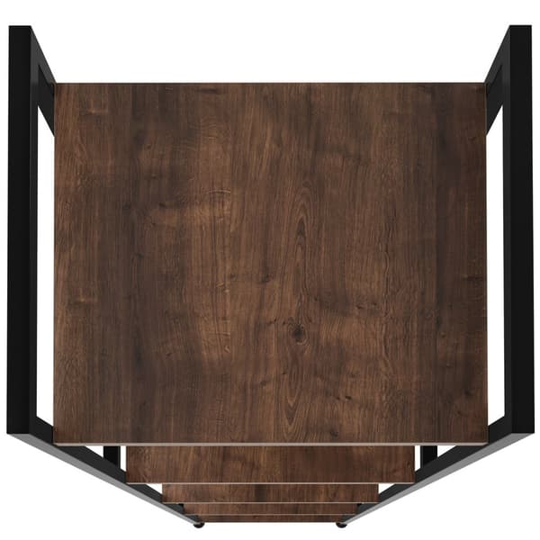Reol Manchester 47,5 x 34,5 x 151,5 cm - Industrielt mørkt træ, rustikt