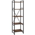 Miniatyrbillede 8 af 10: Reol Manchester 47,5 x 34,5 x 151,5 cm - Industrielt mørkt træ, rustikt