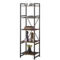 Miniatyrbillede 10 af 10: Reol Manchester 47,5 x 34,5 x 151,5 cm - Industrielt mørkt træ, rustikt