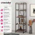 Miniatyrbillede 2 af 10: Reol Manchester 47,5 x 34,5 x 151,5 cm - Industrielt mørkt træ, rustikt