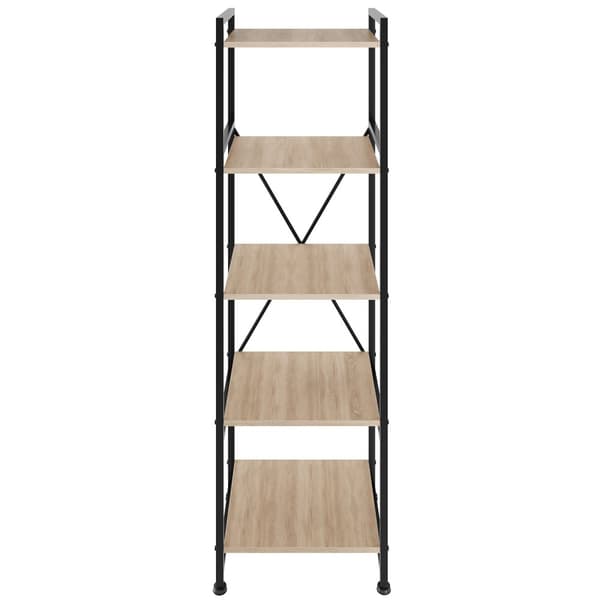 Reol Manchester 47,5 x 34,5 x 151,5 cm - Industrielt lyst træ, egetræ Sonoma