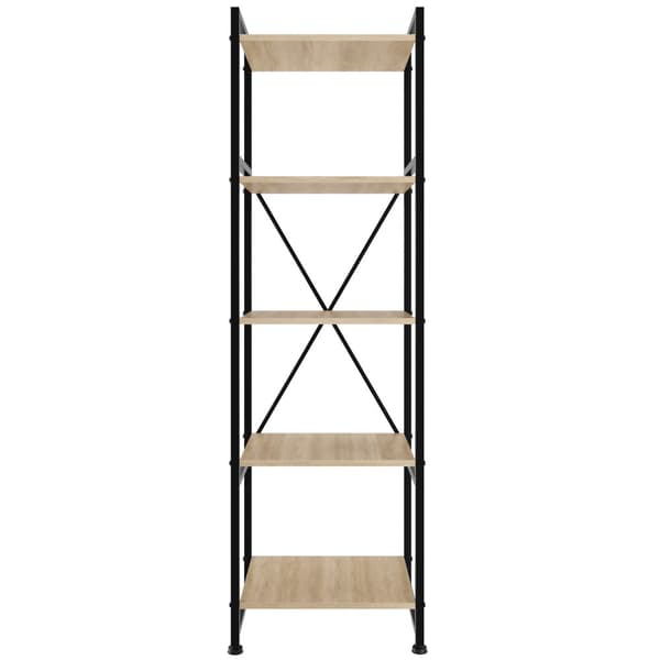 Reol Manchester 47,5 x 34,5 x 151,5 cm - Industrielt lyst træ, egetræ Sonoma