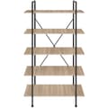 Miniatyrbillede 5 af 9: Reol Glasgow 106 x 34,5 x 179,5 cm - Industrielt lyst træ, egetræ Sonoma