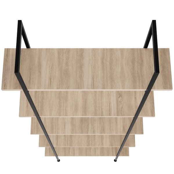 Reol Glasgow 106 x 34,5 x 179,5 cm - Industrielt lyst træ, egetræ Sonoma