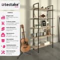 Miniatyrbillede 2 af 9: Reol Glasgow 106 x 34,5 x 179,5 cm - Industrielt lyst træ, egetræ Sonoma