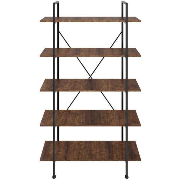 Reol Glasgow 106 x 34,5 x 179,5 cm - Industrielt mørkt træ, rustikt