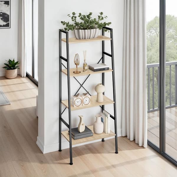 Stigereol Liverpool 61,5 x 36,5 x 150 cm - Industrielt lyst træ, egetræ Sonoma