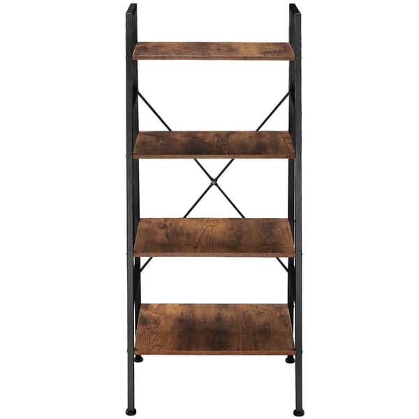 Newcastle stigereol 57,5 x 35,5 x 139 cm - Industrielt mørkt træ, rustikt