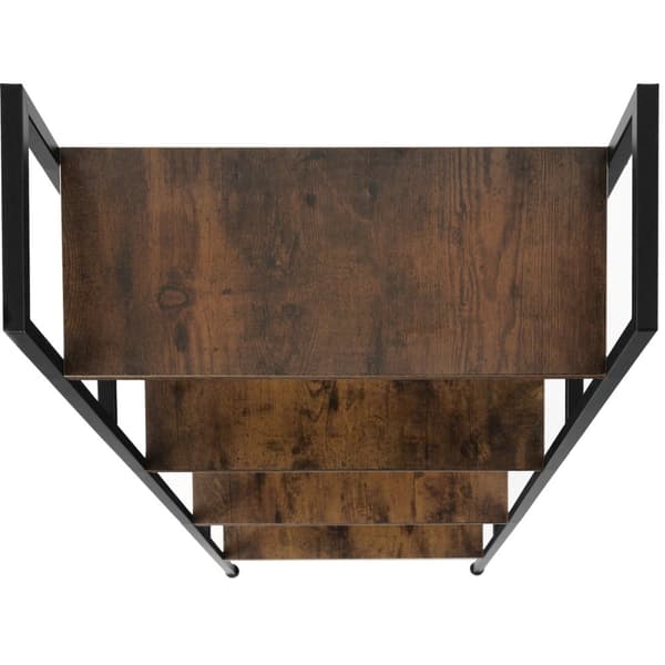 Newcastle stigereol 57,5 x 35,5 x 139 cm - Industrielt mørkt træ, rustikt