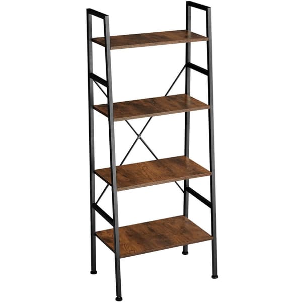 Newcastle stigereol 57,5 x 35,5 x 139 cm - Industrielt mørkt træ, rustikt