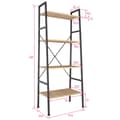 Miniatyrbillede 6 af 10: Newcastle stigereol 57,5 x 35,5 x 139 cm - Industrielt lyst træ, egetræ Sonoma