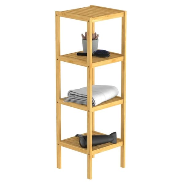 EISL badeværelsesreol med 4 hylder 34x33x110 cm bambus