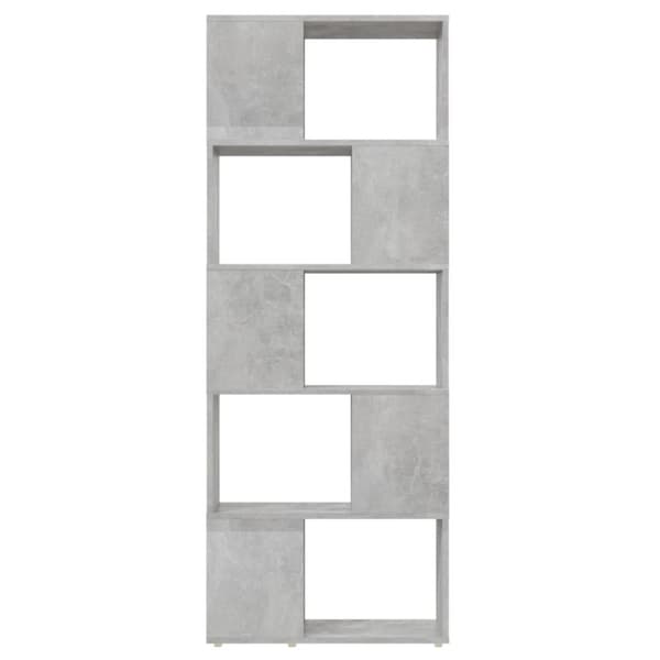 vidaXL Kirjahylly/tilanjakaja betoninharmaa 60x24x155 cm