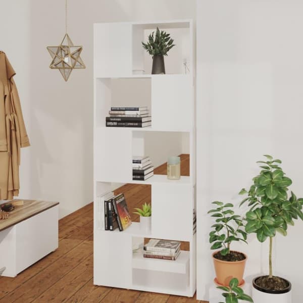 vidaXL bogreol/rumdeler 60x24x155 cm spånplade hvid