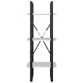 Miniatyrbillede 6 af 9: vidaXL bogreol med 3 hylder 40x30x105 cm konstrueret træ hvid