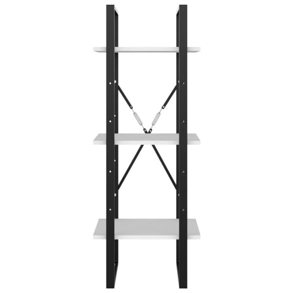 vidaXL bogreol med 3 hylder 40x30x105 cm konstrueret træ hvid