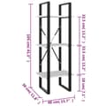 Miniatyrbillede 8 af 9: vidaXL bogreol med 3 hylder 40x30x105 cm konstrueret træ hvid