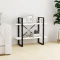 Miniatyrbillede 3 af 9: vidaXL bogreol med 2 hylder 80x30x70 cm konstrueret træ hvid