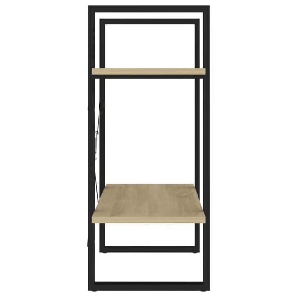 vidaXL bogreol med 2 hylder 60x30x70 cm konstrueret træ sonoma-eg