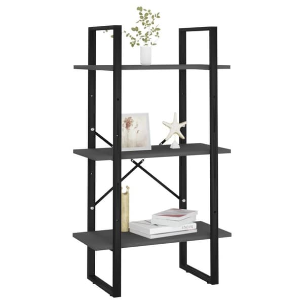 vidaXL opbevaringsreol 60x30x105 cm konstrueret træ grå