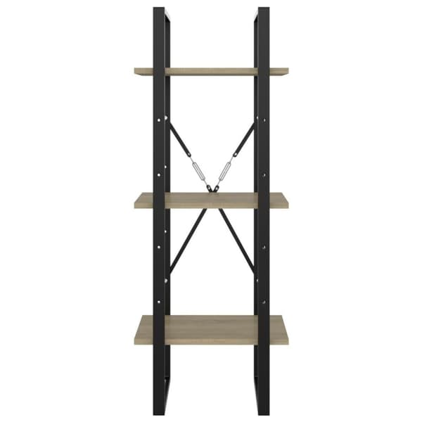 vidaXL bogreol med 3 hylder 40x30x105 cm konstrueret træ sonoma-eg