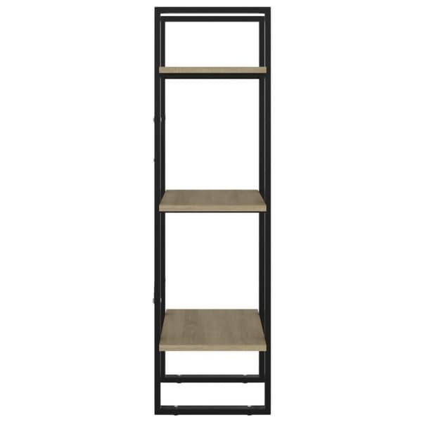 vidaXL bogreol med 3 hylder 40x30x105 cm konstrueret træ sonoma-eg