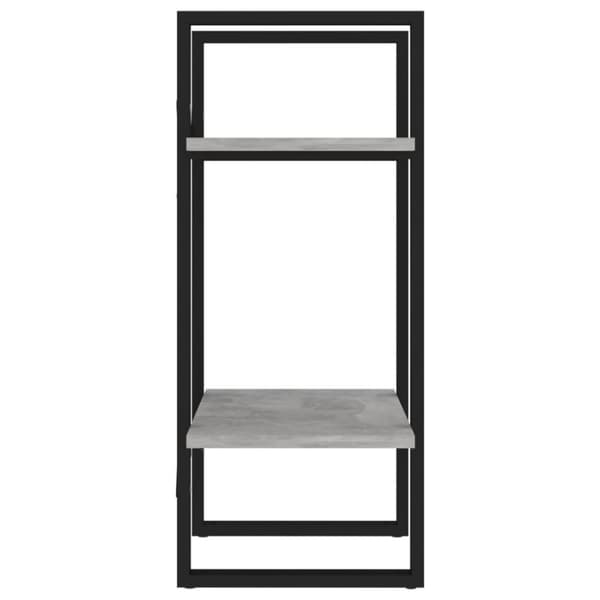 vidaXL bogreol med 2 hylder 40x30x70 cm spånplade betongrå