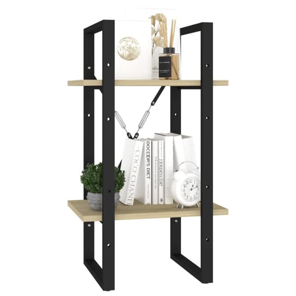 vidaXL Bokhylle 2 nivåer sonoma eik 40x30x70 cm sponplate