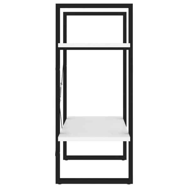 vidaXL bogreol med 2 hylder 60x30x70 cm konstrueret træ hvid