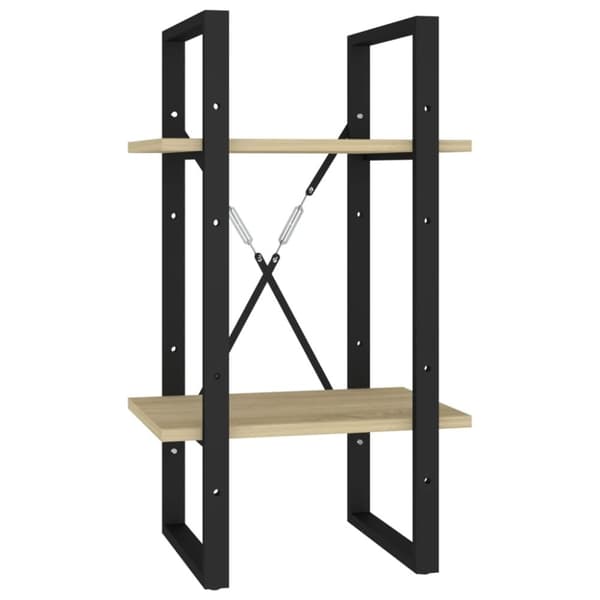 vidaXL 2-tasoinen kirjahylly Sonoma-tammi 40x30x70 cm lastulevy