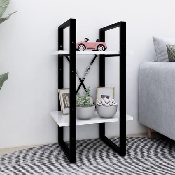 vidaXL bogreol med 2 hylder 40x30x70 cm spånplade hvid