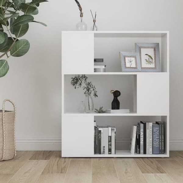 vidaXL bogreol/rumdeler 80x24x94 cm spånplade hvid