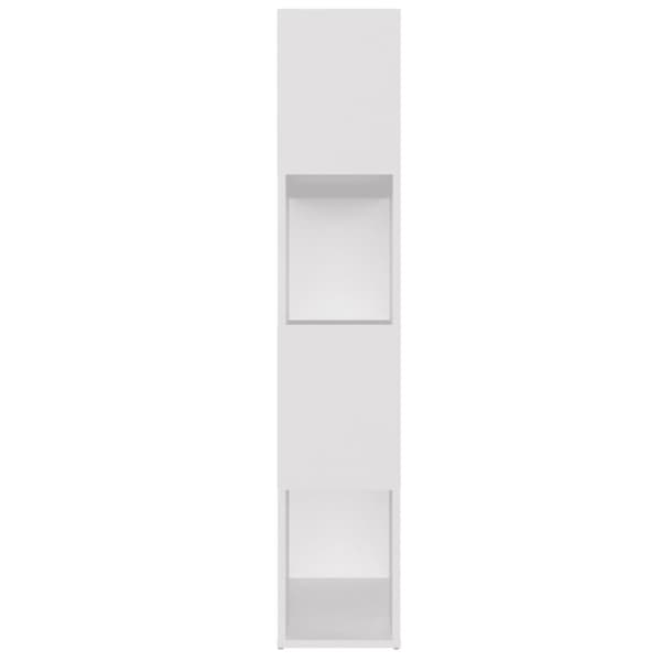 vidaXL Bokhylle/romdeler hvit 80x24x124,5 cm sponplate