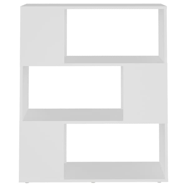 vidaXL Bokhylle/romdeler hvit 80x24x94 cm sponplate