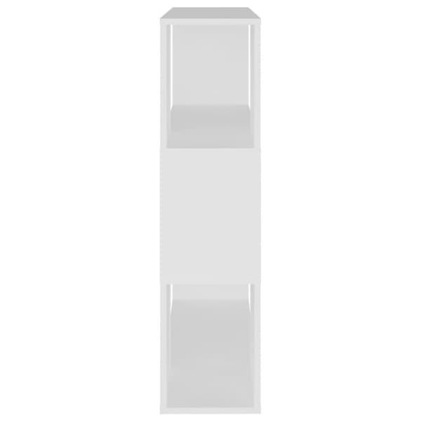 vidaXL Bokhylle/romdeler hvit 80x24x94 cm sponplate