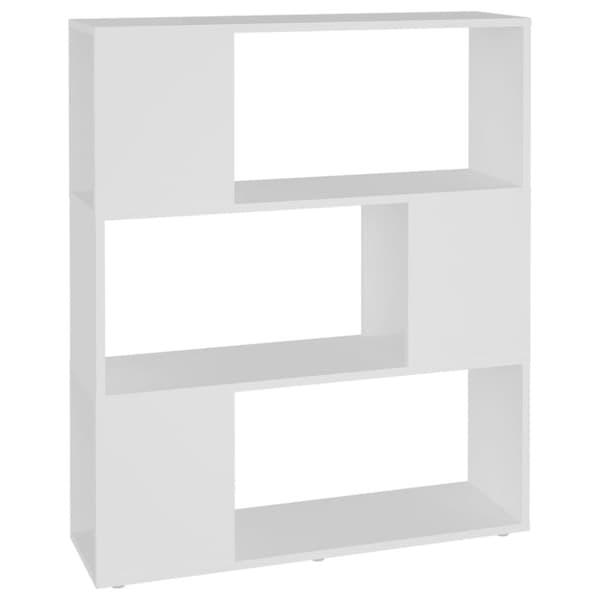 vidaXL Bokhylle/romdeler hvit 80x24x94 cm sponplate