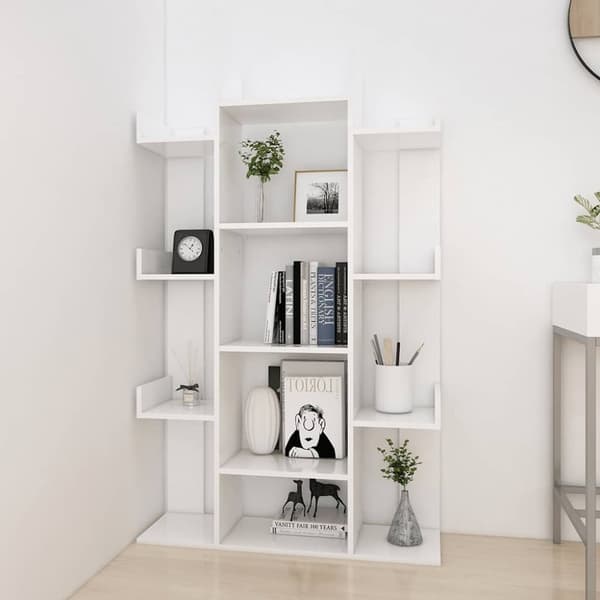 vidaXL bogreol 86x25,5x140 cm spånplade hvid
