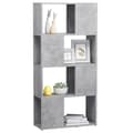 Miniatyrbilde 4 av 8: vidaXL Bokhylle/romdeler betonggrå 60x24x124,5 cm