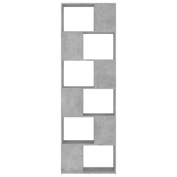 vidaXL Bokhylle/romdeler betonggrå 60x24x186 cm sponplate