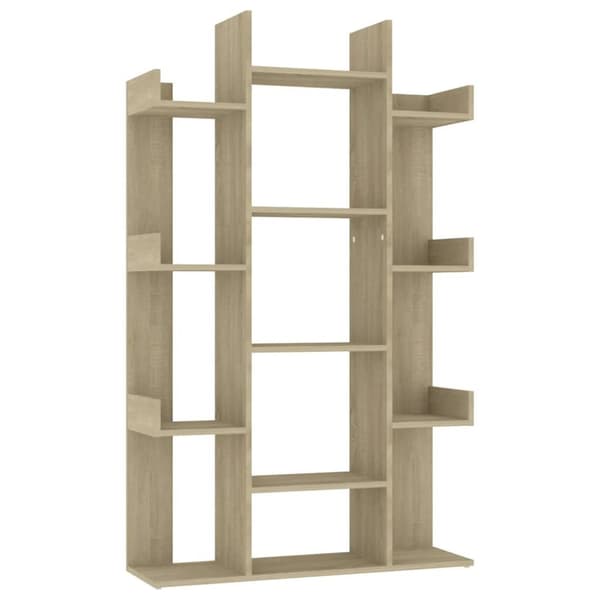 vidaXL bogskab 86x25,5x140 cm spånplade sonoma-eg