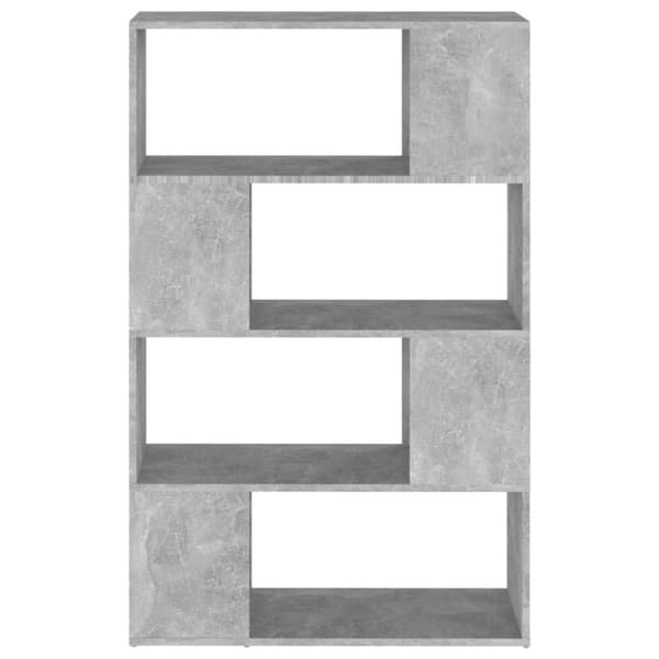 vidaXL bogskab/rumdeler 80x24x124,5 cm spånplade betongrå