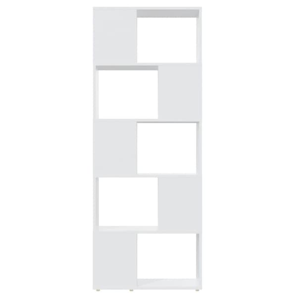 vidaXL Bokhylle/romdeler hvit 60x24x155 cm sponplate