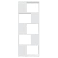Miniatyrbilde 5 av 10: vidaXL Bokhylle/romdeler hvit 60x24x155 cm sponplate