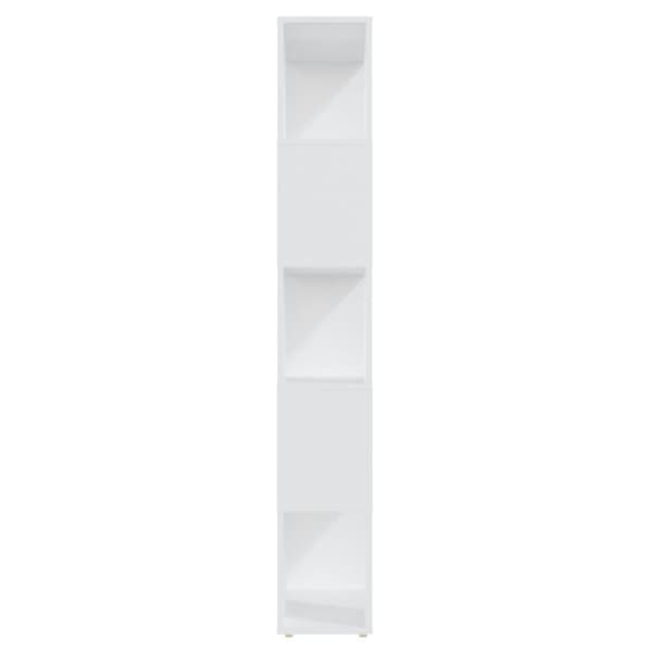 vidaXL Bokhylle/romdeler hvit 60x24x155 cm sponplate