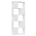 Miniatyrbilde 2 av 10: vidaXL Bokhylle/romdeler hvit 60x24x155 cm sponplate